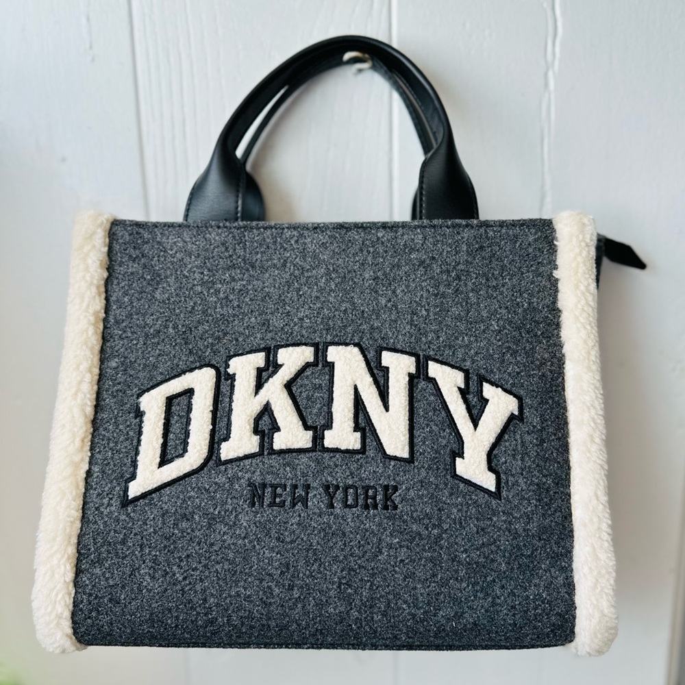 DKNY Charcoal and Cream Women's Tote